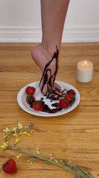 strawberries chocolate and a cute foot.jpg